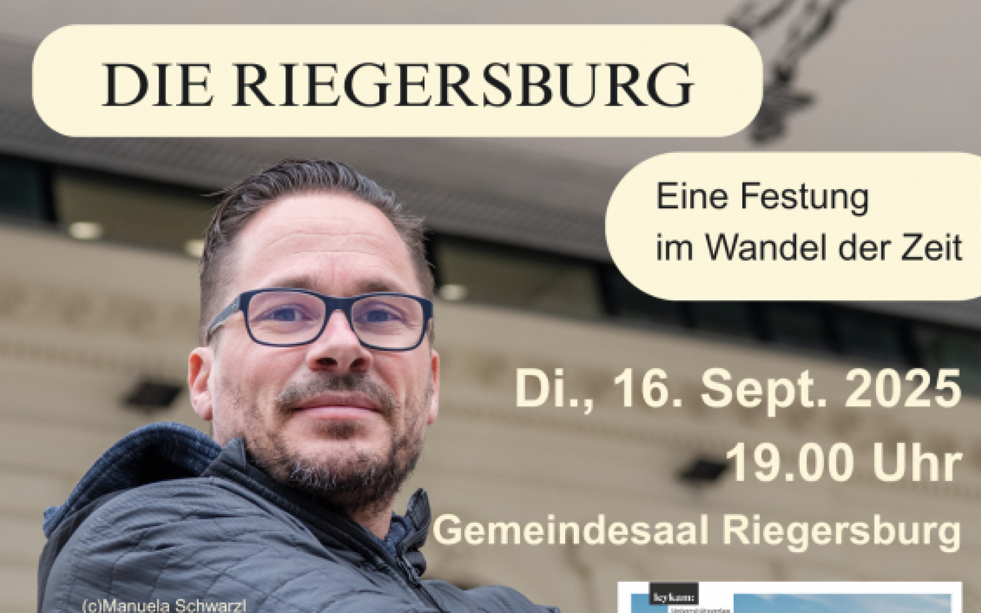 Plakat: Buchpräsentation Walter M. Iber - Die Riegersburg